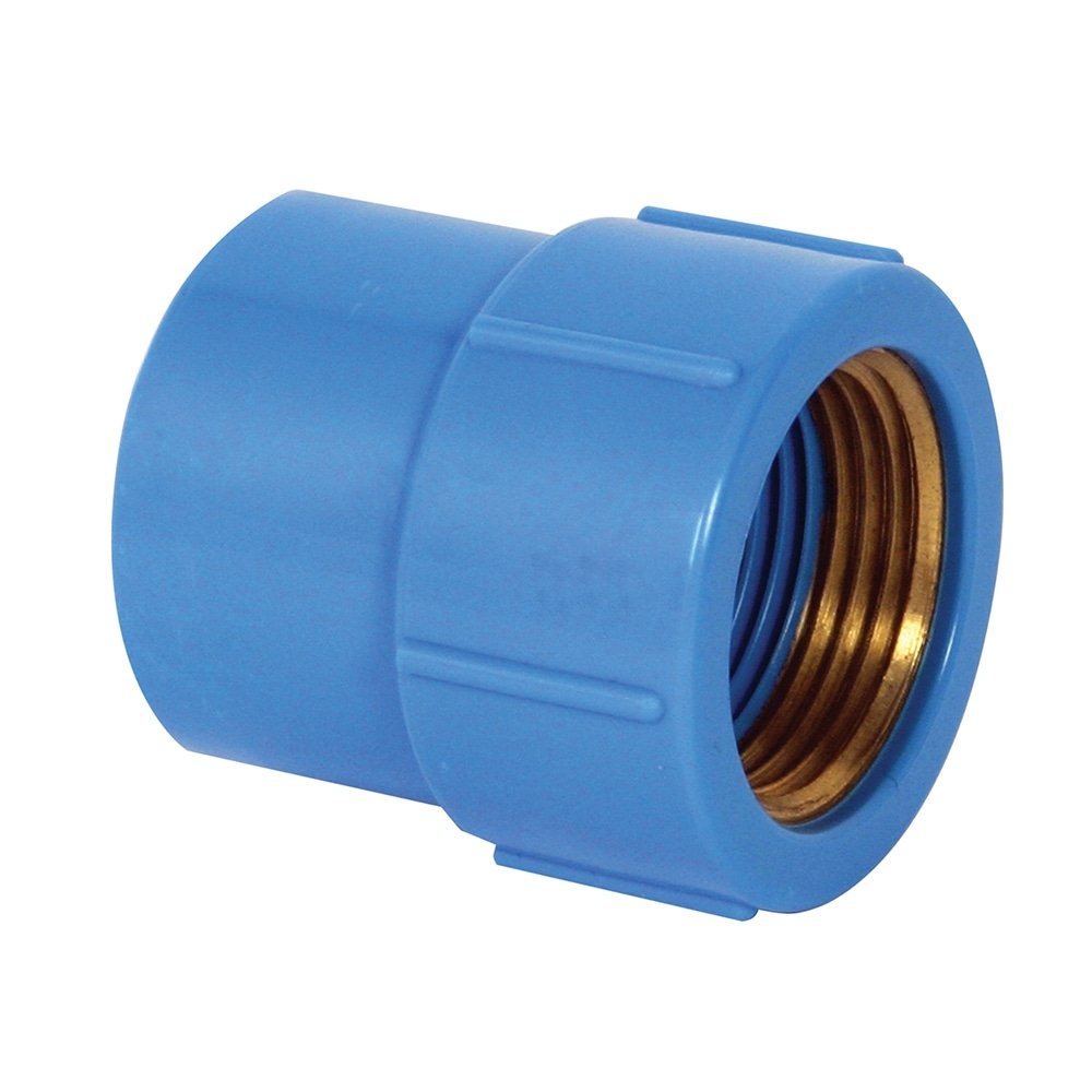 Luva Soldável Krona com Bucha Latão 25x3/4 Azul - Embalagem com 20 Unidades