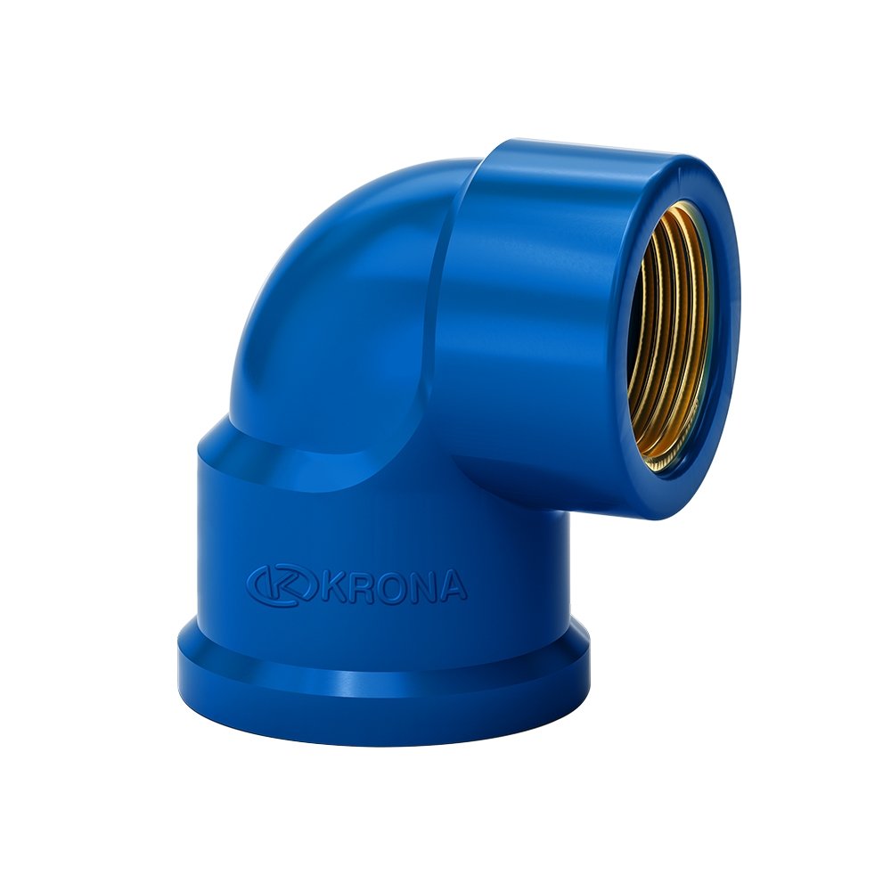 Joelho Soldável 90º Krona com Bucha Latão 20x1/2 - Embalagem com 20 Unidades