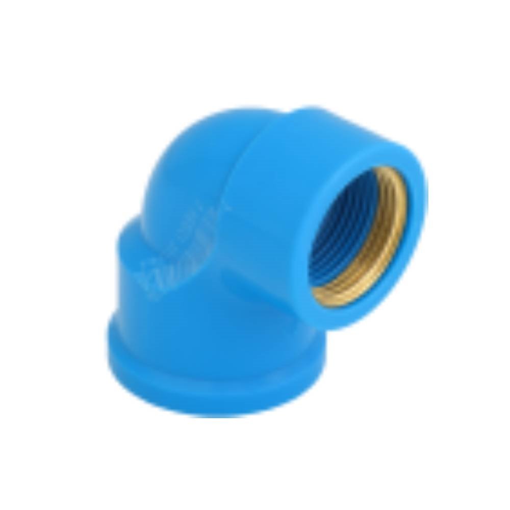 Joelho Soldável 90º Krona com Bucha Latão 25x1/2 Azul - Embalagem com 20 Unidades