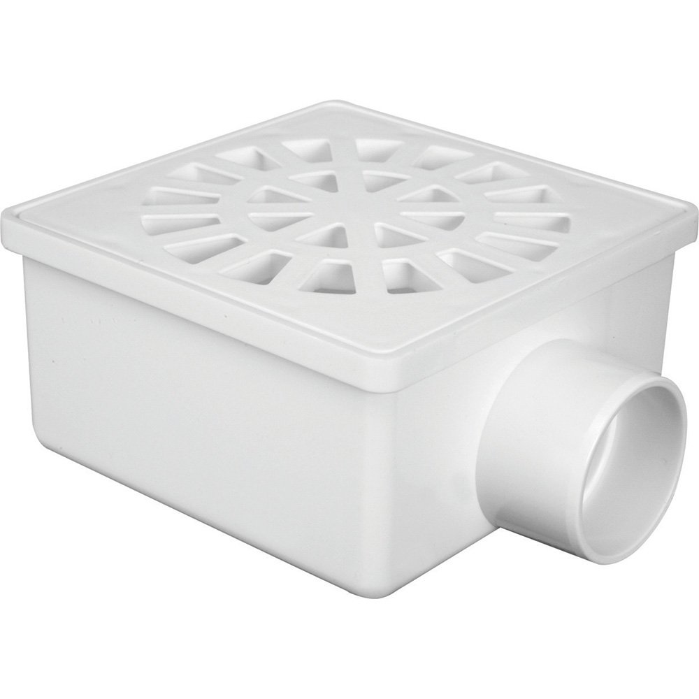 Ralo Sifonado Quadrado Krona N43 100x52x40 Branco - Embalagem com 20 Unidades