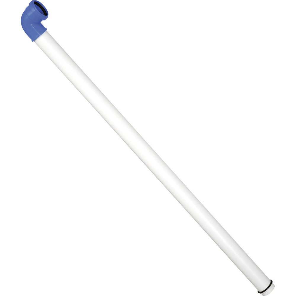 Tubo Krona Descida para Válvula Descarga com Joelho Azul - Embalagem com 20 Unidades