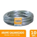 Arame Morlan Liso Galvanizado 18 - Embalagem com 10 Unidades