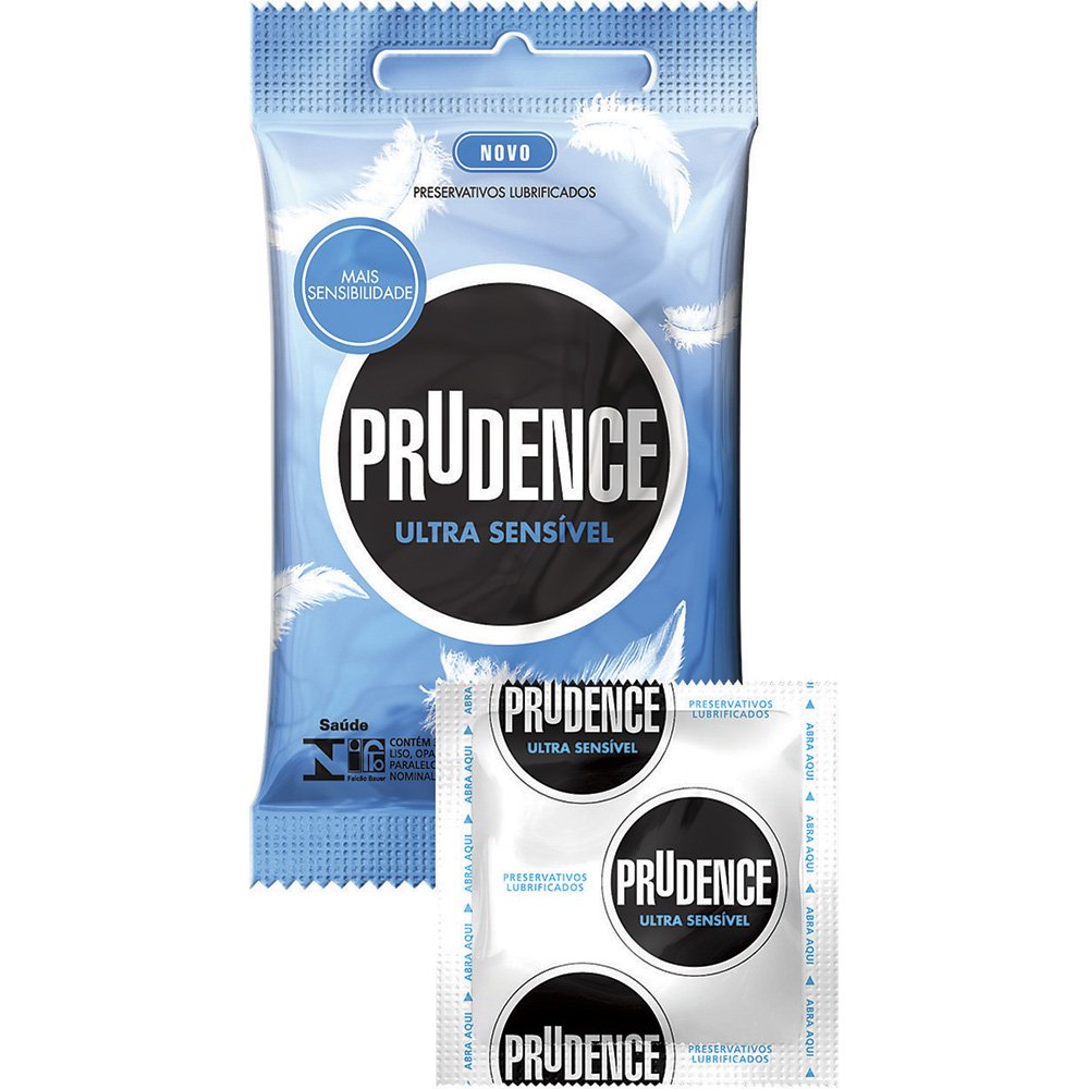 Preservativo Prudence Ultra Sensível - 12 pacotes c/ 3 unidades