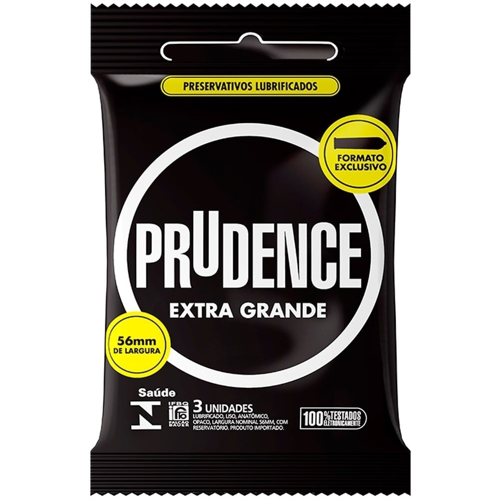 Preservativo Prudence Extra Grande - 12 pacotes c/ 3 unidades
