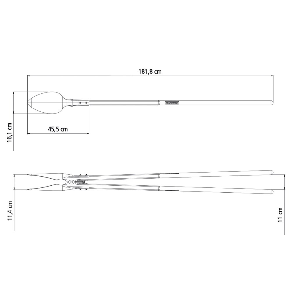 Cavadeira Articulada Tramontina Light Grande - Cabo de Madeira 145cm 77566/813