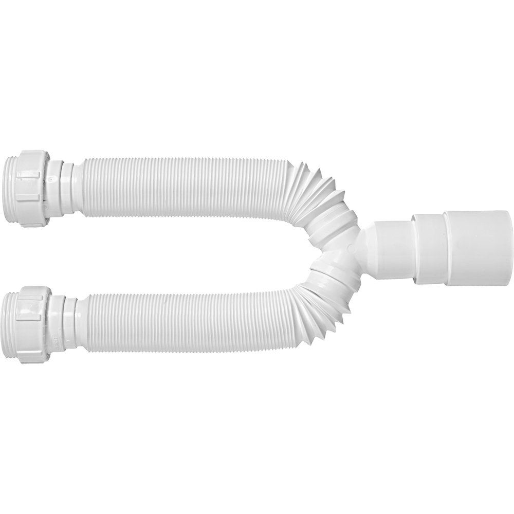 Sifão Extensível Universal Duplo Blukit Dn38/40/48/50 Branco