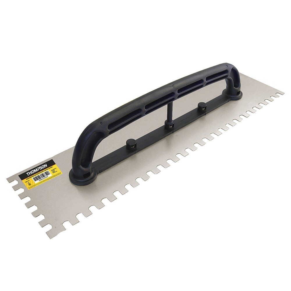 Desempenadeira de Aço Dentada Thompson com Cabo de Plástico 12x48cm
