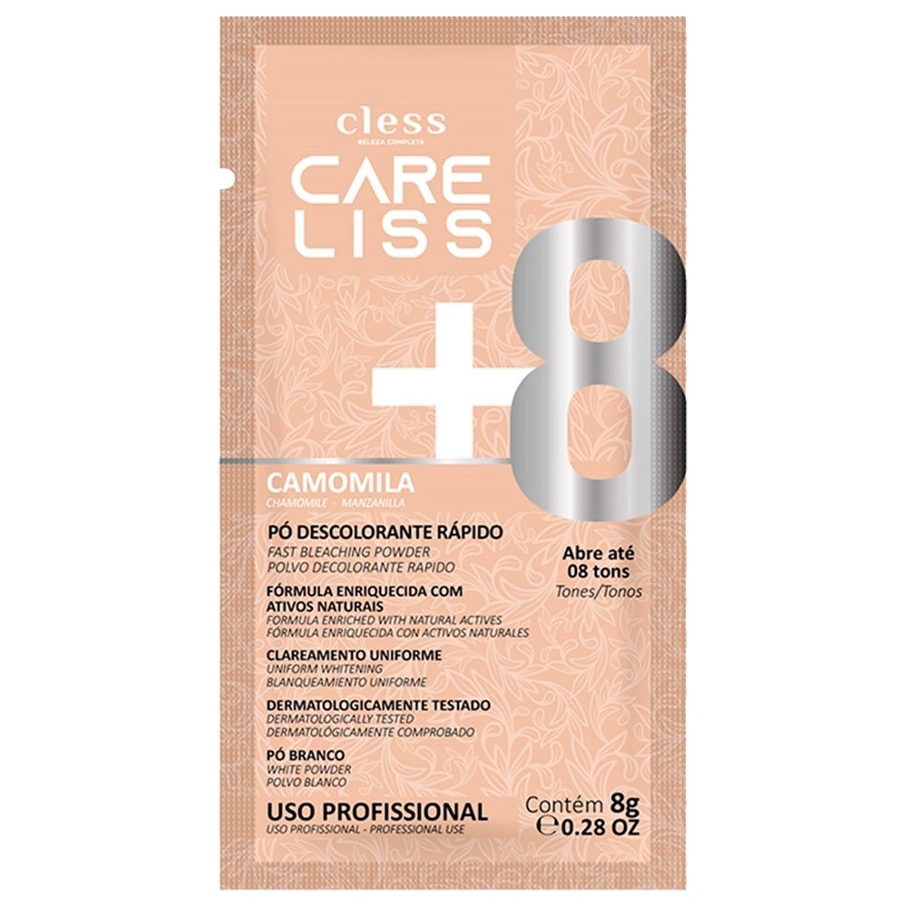 Descolorante em Pó Care Liss Camomila Sachê 8g - Embalagem com 24 Unidades
