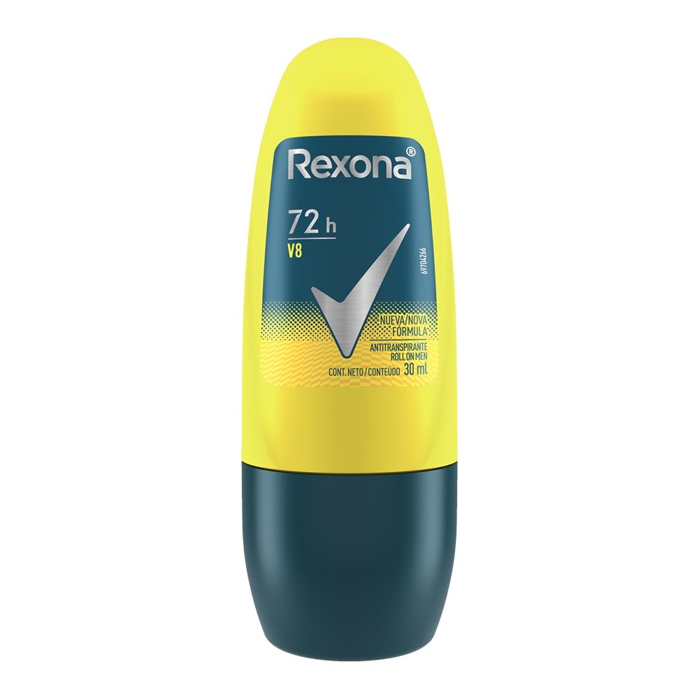 Desodorante Rexona Roll On Compact V8 30ml - Embalagem com 6 Unidades