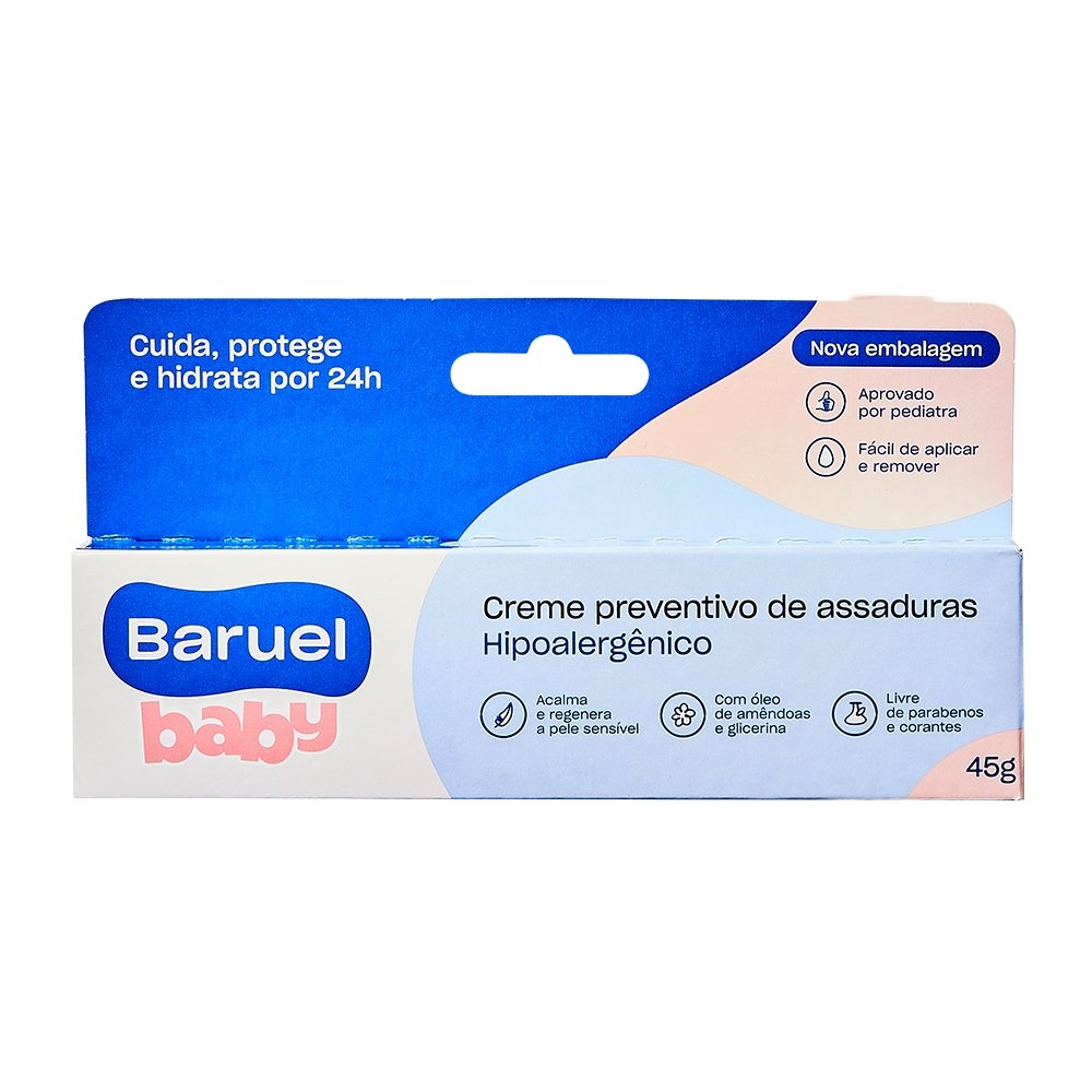 Creme Preventivo para Assadura Baruel Baby N 45g - Embalagem com 6 Unidades