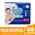 Fralda Descartável MamyPoko Calça Regular Tamanho M - 6 Pacotes com 20 Fraldas - Total 120 Tiras