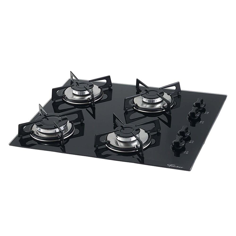 Cooktop a Gás 4 Bocas Fischer 1519, Preto, Bivolt