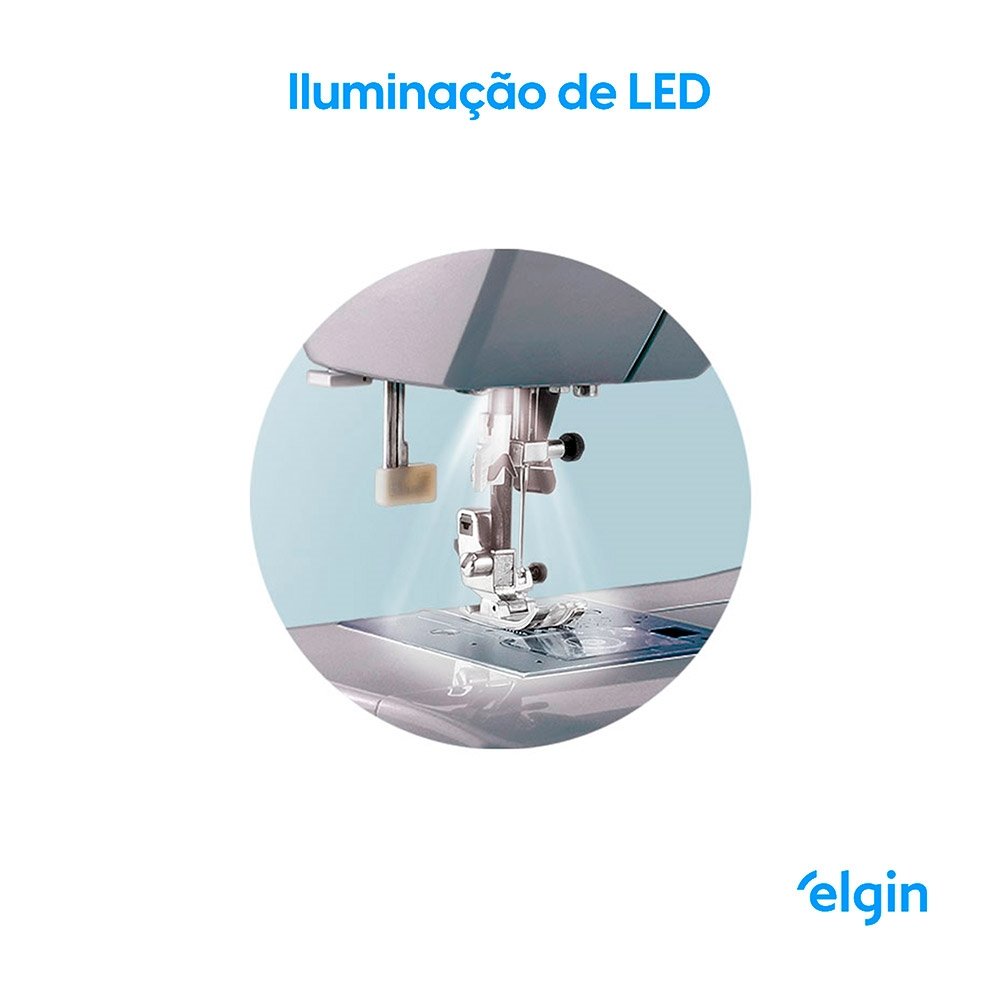 Máquina de Costura Elgin Bl1200 | Bella Portátil 6 Pontos Branco, Bivolt