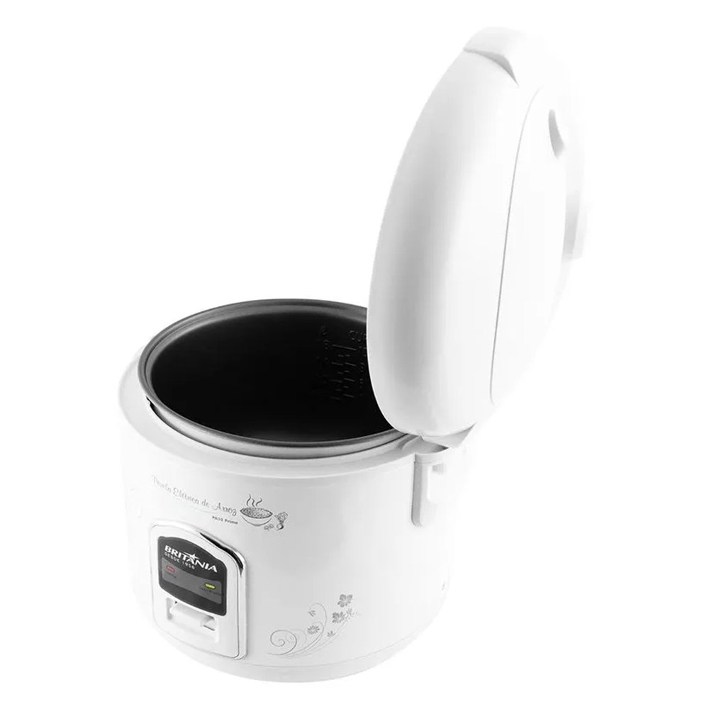 Panela de Arroz Elétrica Britânia PA10 10 Xícaras, Branca, 110V