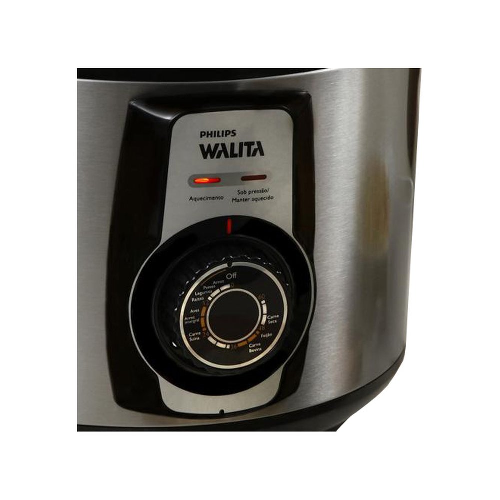 Panela Elétrica de Pressão Walita RI3103 - 5 Litros, Aço Inoxidável, 220V