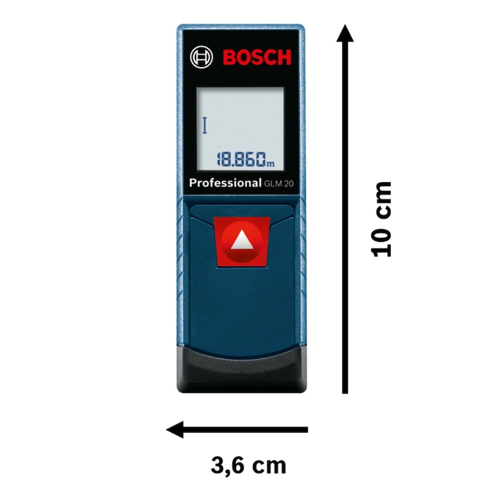Trena a Laser Bosch GLM20 com Bateria 20m