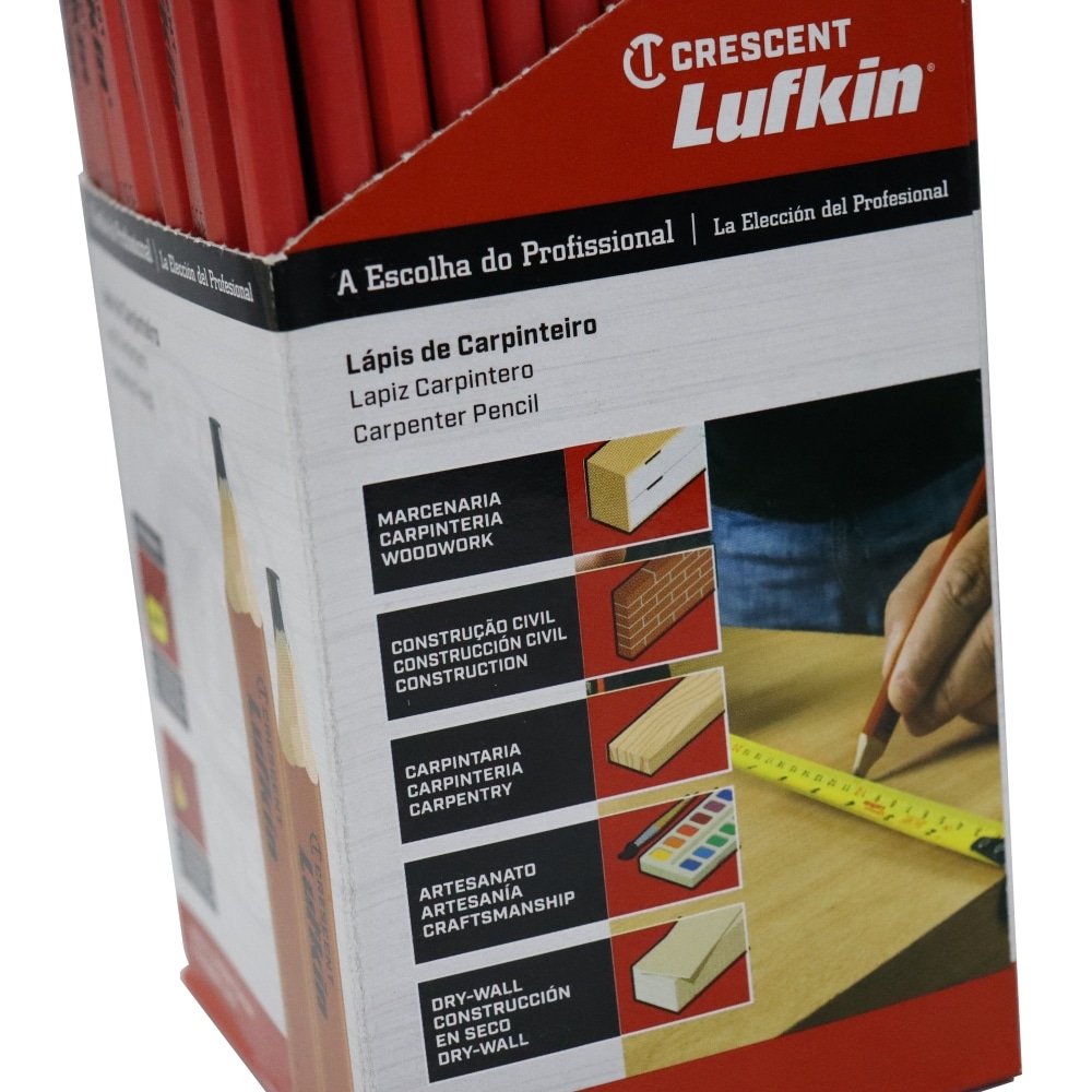 Lápis para Carpinteiro Lufkin Caixa - Embalagem com 72 Unidades