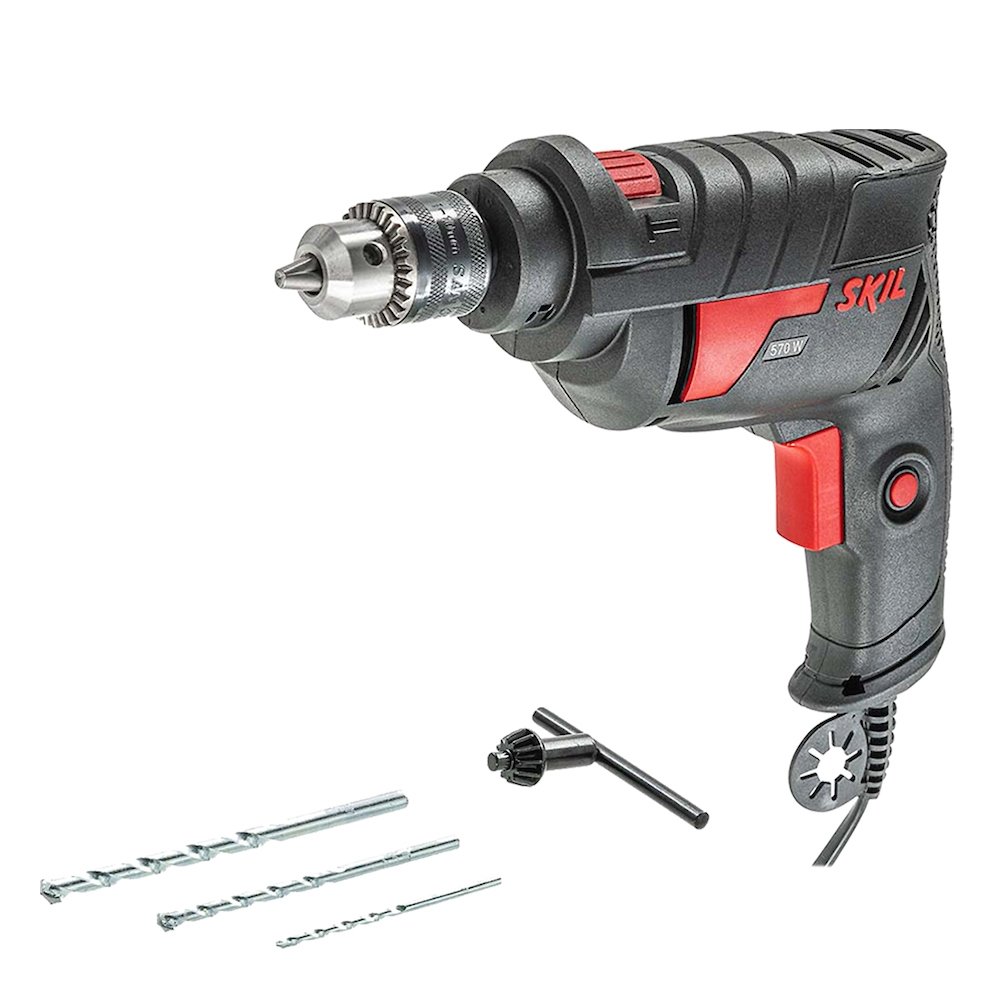 Furadeira de Impacto Skil 3/8 6600 570W 1 Velocidade + 3 Brocas 220V
