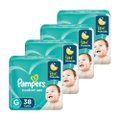 Fralda Descartável Pampers Confort Sec Tamanho G - 4 Pacotes com 38 Fraldas - Total 152 Tiras