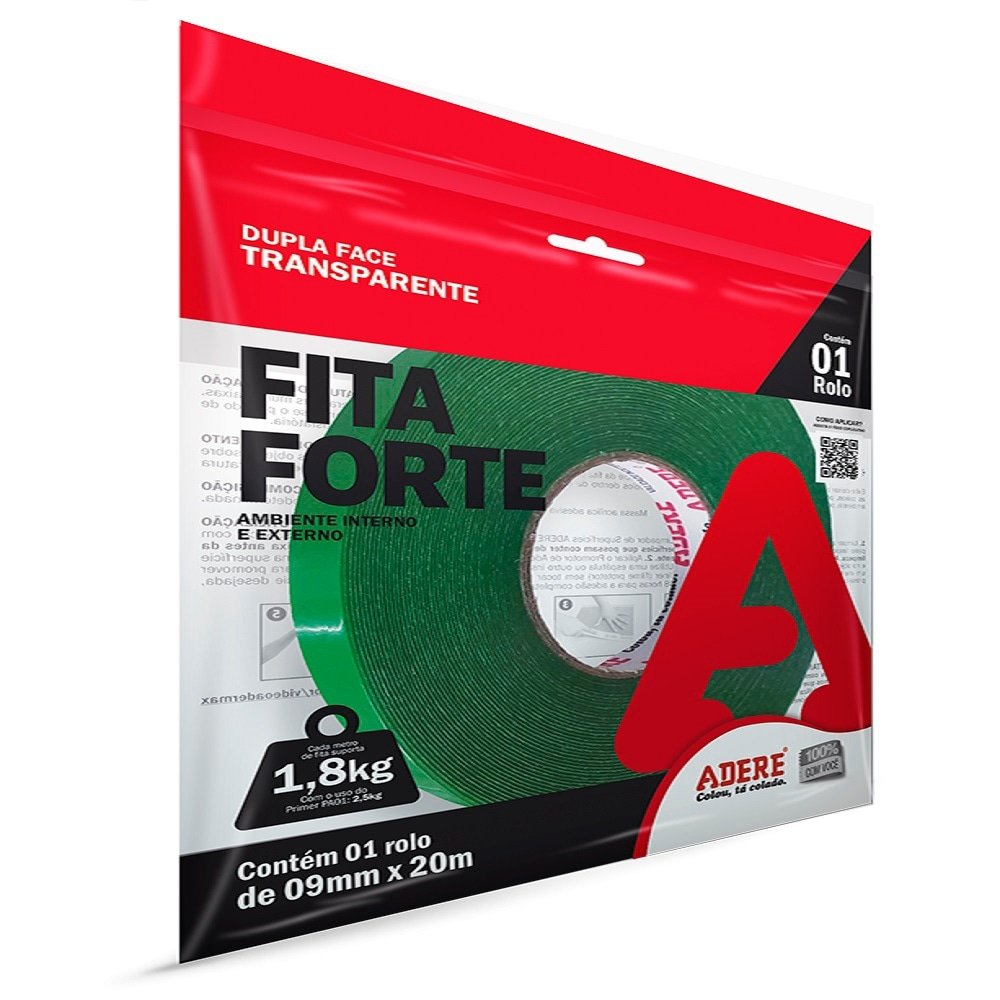 Fita Dupla Face Adere Adermax Acrílica Xt100 9mm X 20m Martins Atacado 3847