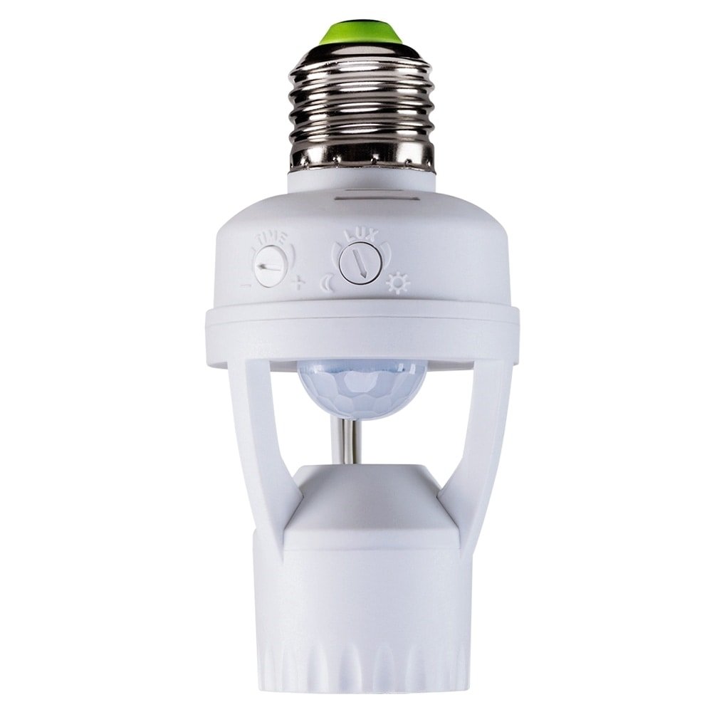 Sensor de Presença Intelbras ESP-360S com Soquete E27 Fotocélula Branco