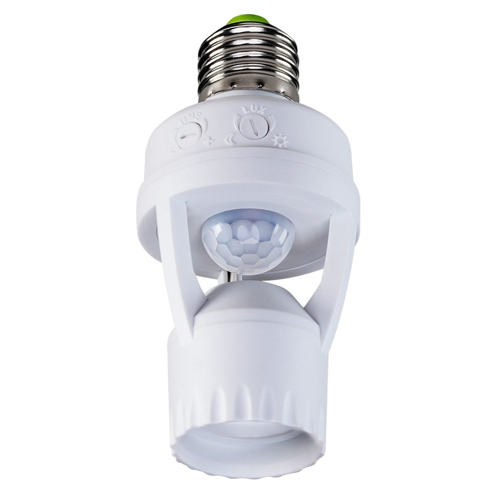 Sensor de Presença Intelbras ESP-360S com Soquete E27 Fotocélula Branco