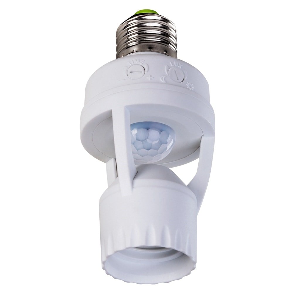 Sensor de Presença Intelbras ESP-360S com Soquete E27 Fotocélula Branco
