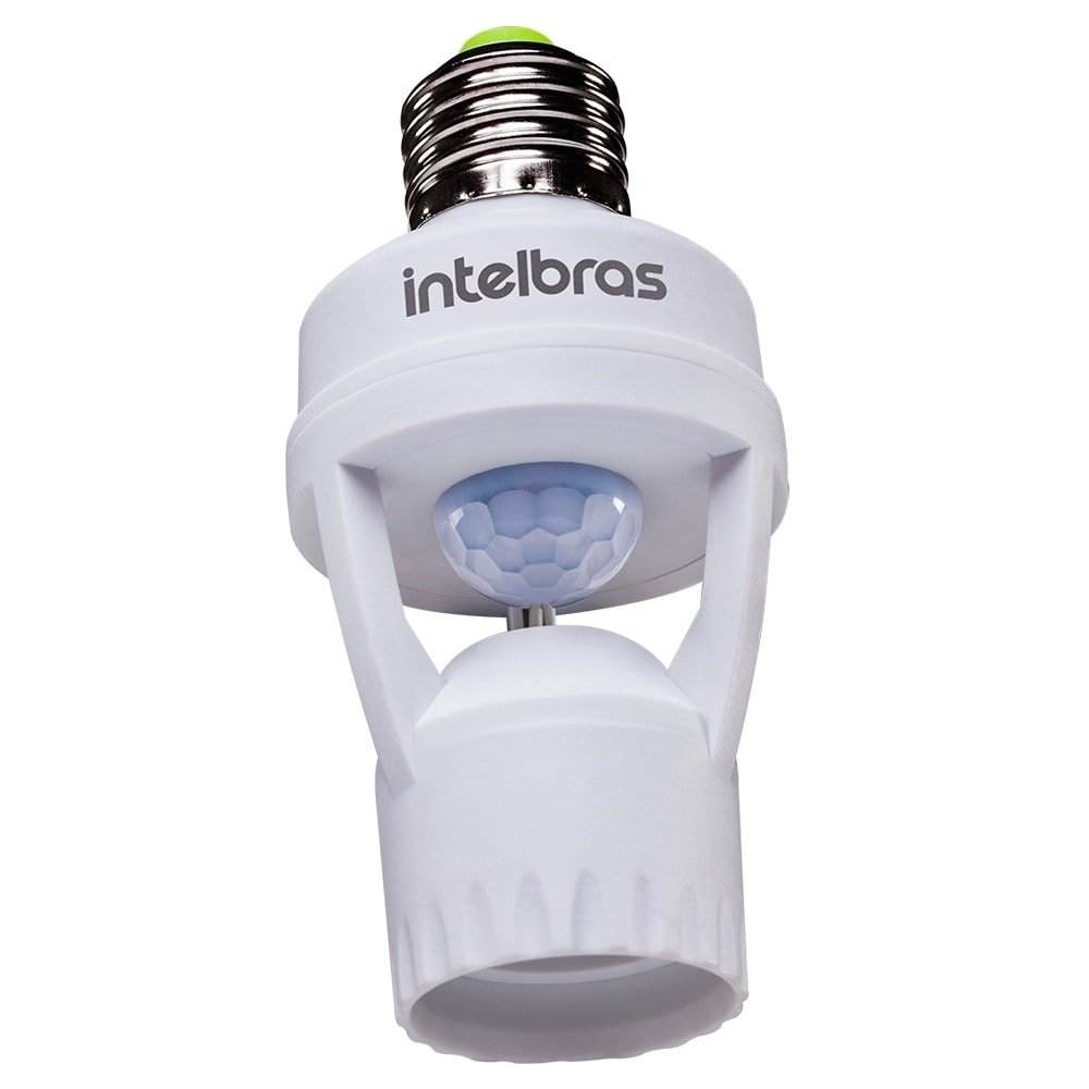 Sensor de Presença Intelbras ESP-360S com Soquete E27 Fotocélula Branco