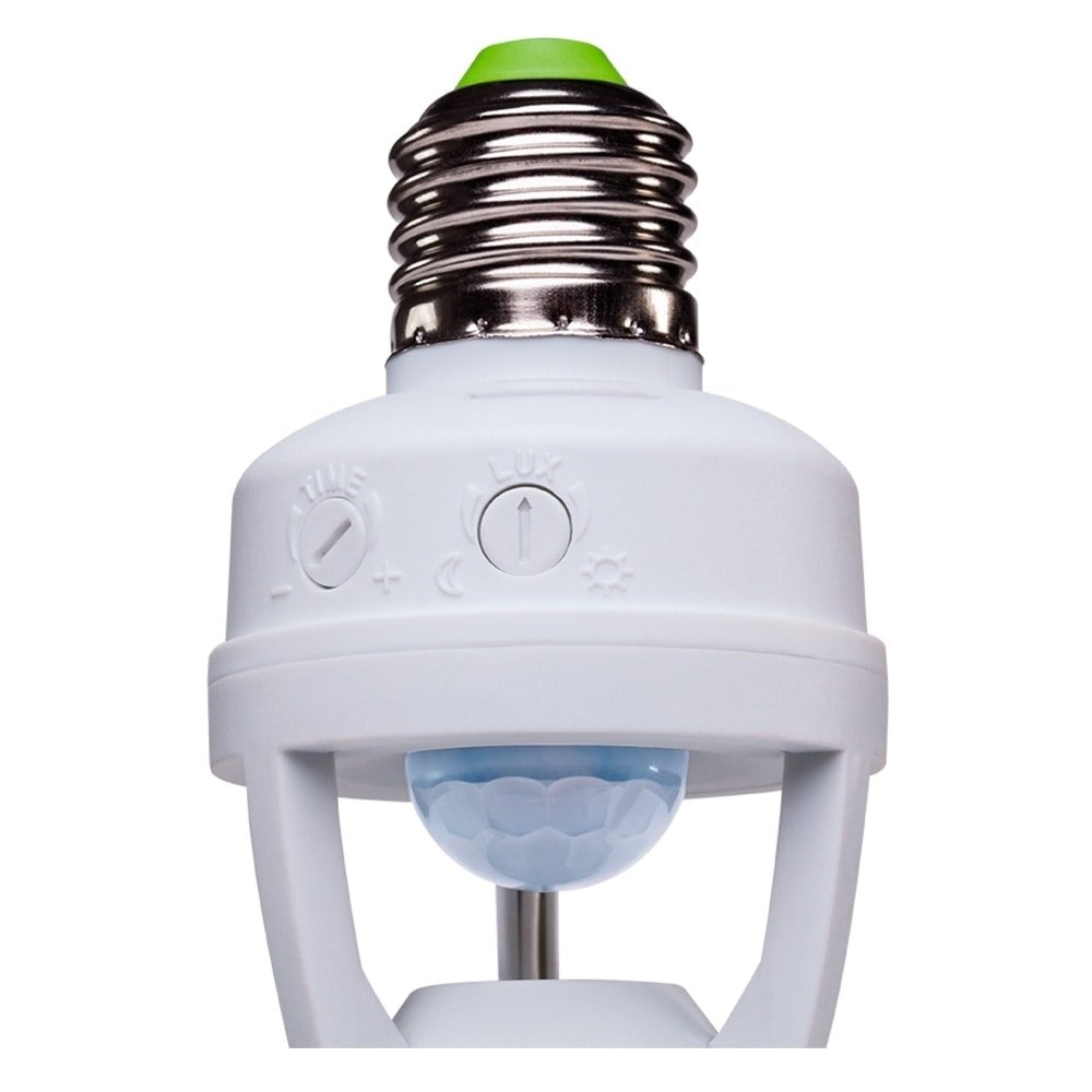 Sensor de Presença Intelbras ESP-360S com Soquete E27 Fotocélula Branco
