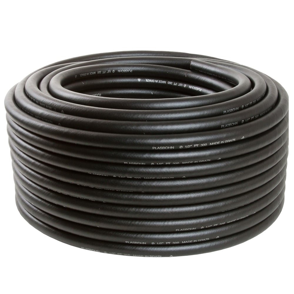 Mangueira Pneumática Plasbohn PT300 Libras 1/2 x 3,3mm Preta 50m
