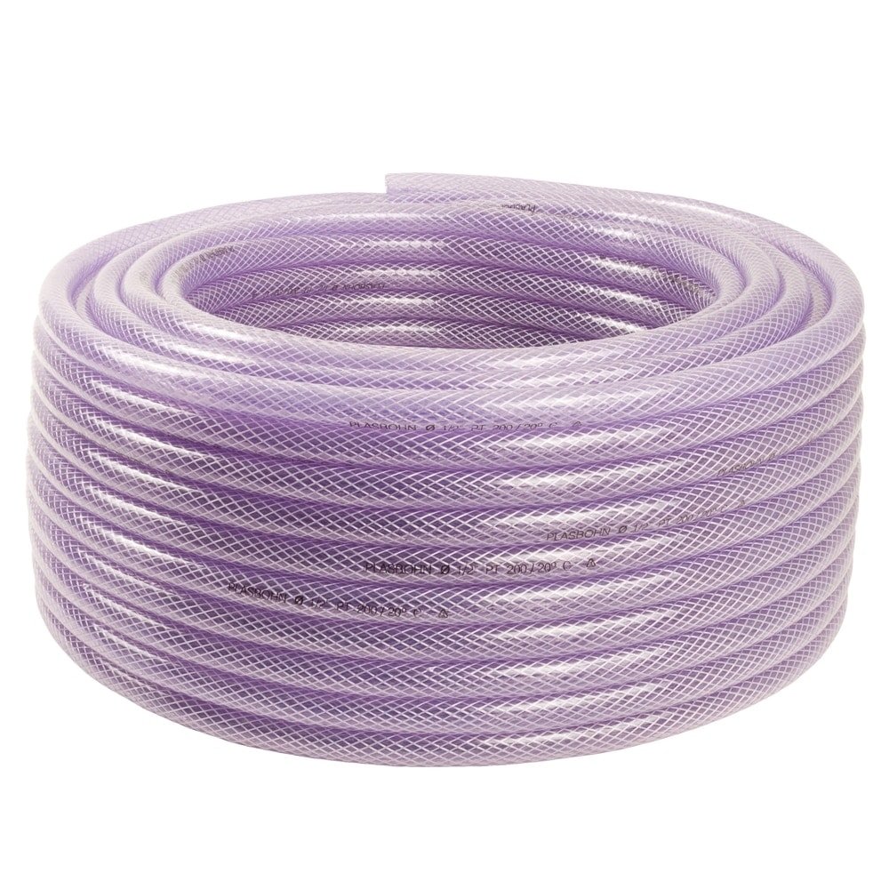 Mangueira Pneumática Plasbohn PT200 Libras 1/2  x 2,0mm Trançada 50m