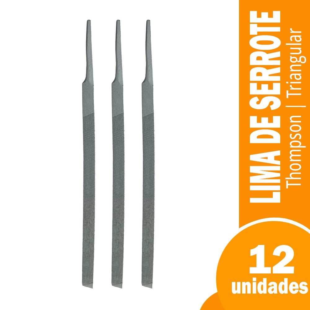 Lima Thompson Serrote Triangular 4P - Embalagem com 12 Unidades