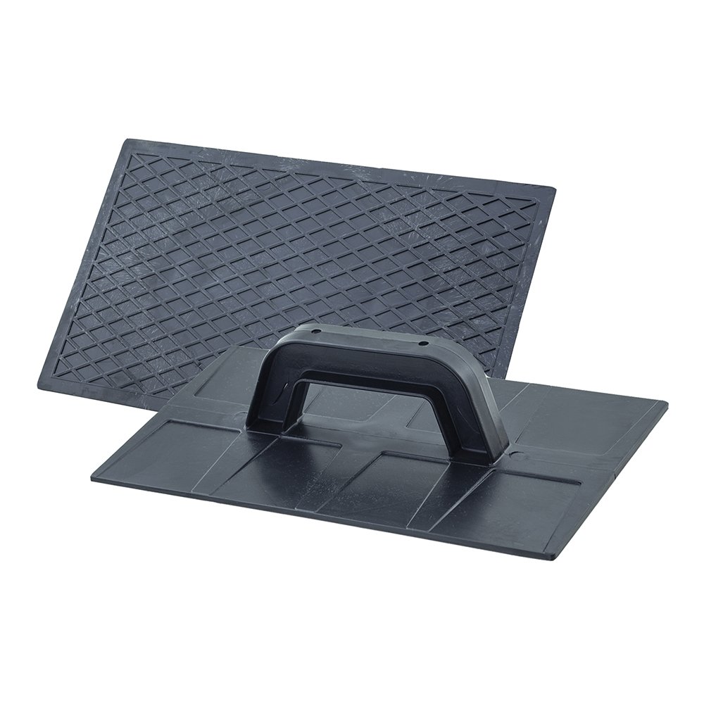 Desempenadeira Thompson Plástica Corrugada Preta 18X30cm - Embalagem com 6 Unidades