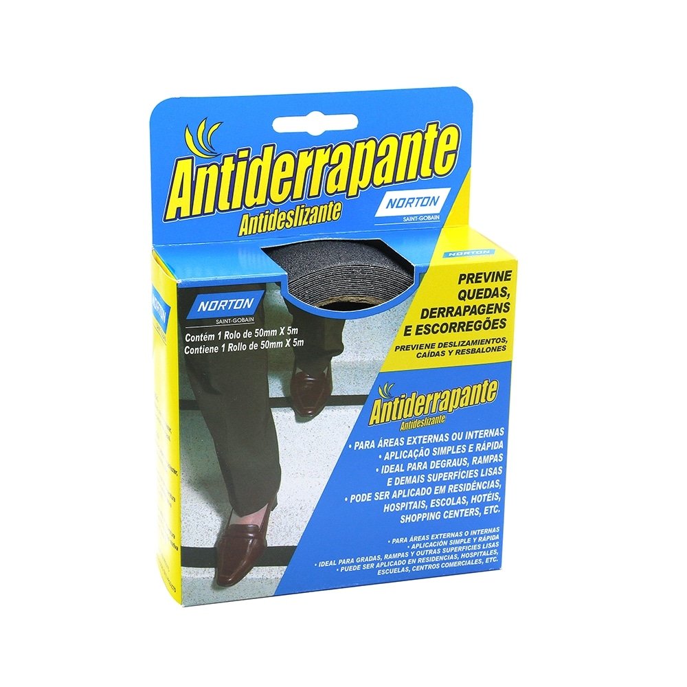 Fita Antiderrapante Norton 50mmx5m Q221 G60 Preto
