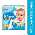Fralda Descartável Babysec Ultra Jumbinho Galinha Pintadinha Tamanho M - 8 Pacotes com 18 Fraldas - Total 144 Tiras