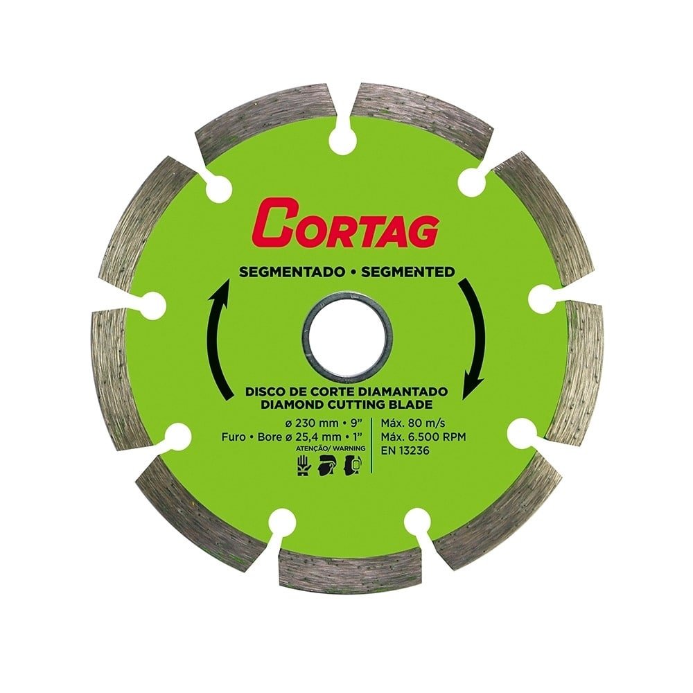 Disco Diamantado Cortag 9P Segmentado 230mmx25,4mm