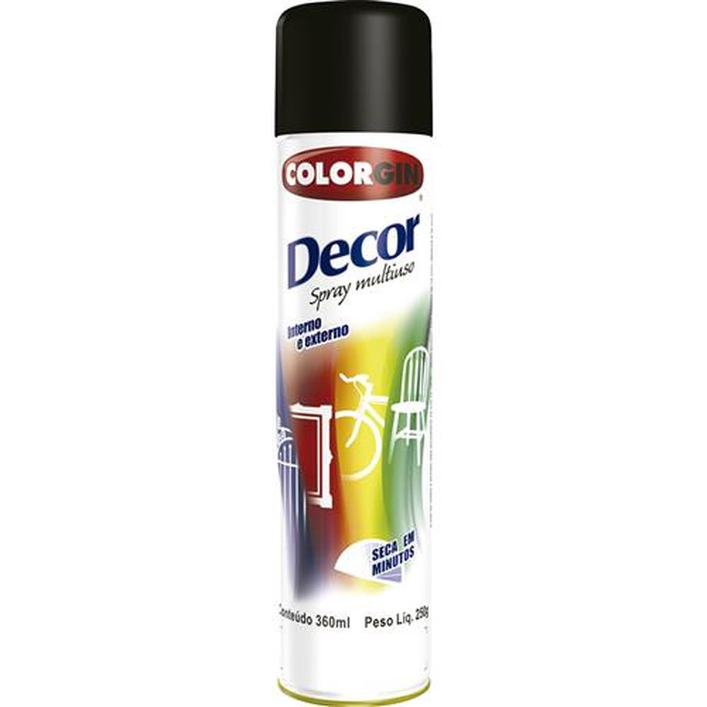 Tinta Spray Colorgin Decor 8721 Primer Cinza 360ml