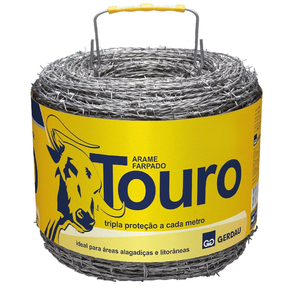 Arame Farpado Gerdau Touro Fio 1,6mm 350KGF 500m