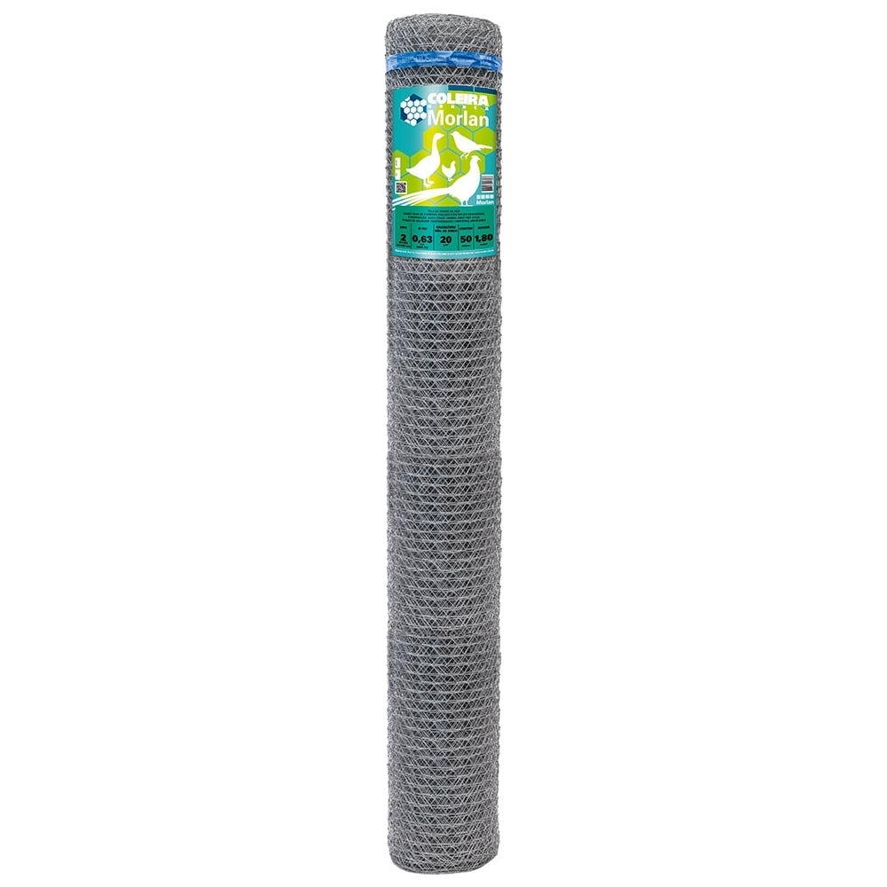 Tela Coleira Branca Morlan para Galinheiro 2x23x1,80m 50m