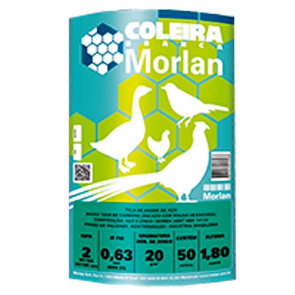 Tela Coleira Branca Morlan para Galinheiro 2x23x1,80m 50m
