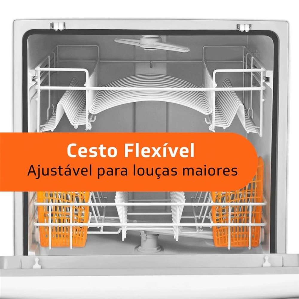 Lava-Louças Brastemp BLF08AS 8 Serviços, 5 Ciclos de Lavagem, Compacta com Ciclo Pesado, Prata, 110V