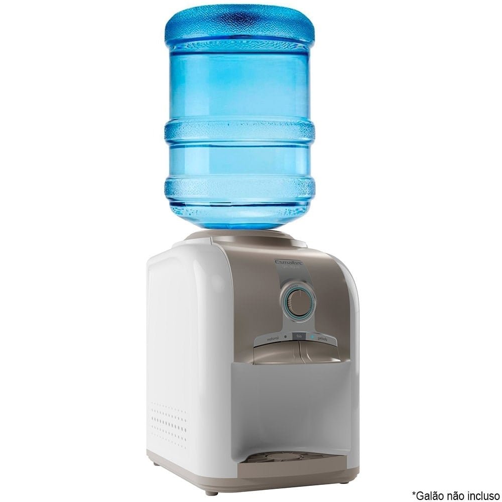 Bebedouro de Água de Mesa Esmaltec Gelagua EGM30 - com Compressor Branco/Cinza 110V