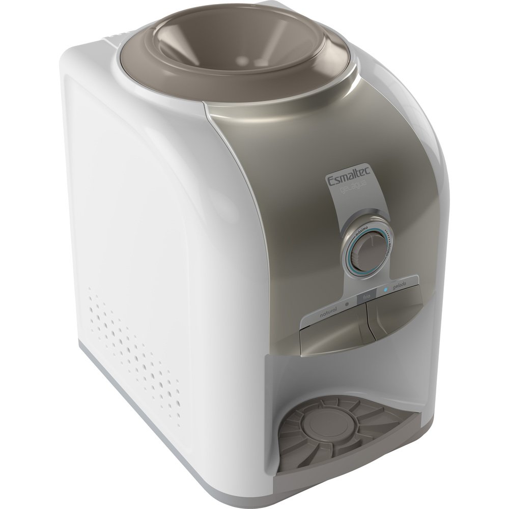Bebedouro de Água de Mesa Esmaltec Gelagua EGM30 - com Compressor Branco/Cinza 110V