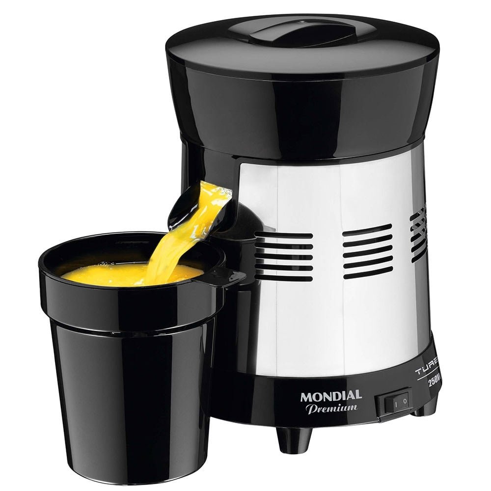 Extrator de Frutas Mondial E10 Turbo Premium, 250W, Inox, Bivolt