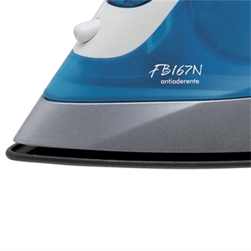 Ferro de Passar a Vapor Britânia FB167N - Base Antiaderente, Azul, 220V