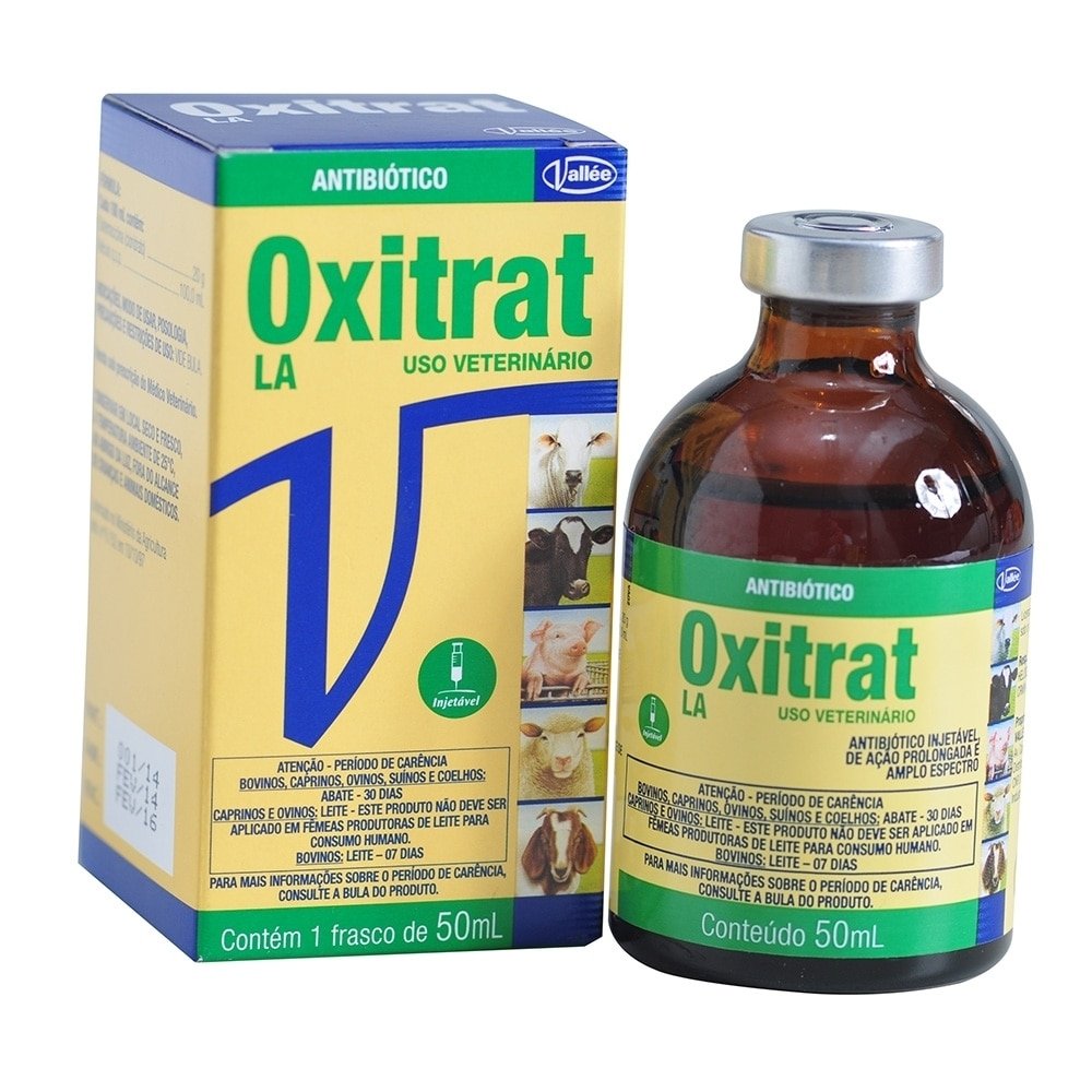 Oxitrat LA Vallée Antibiótico Oxitetraciclina Injetável MSD 50ml