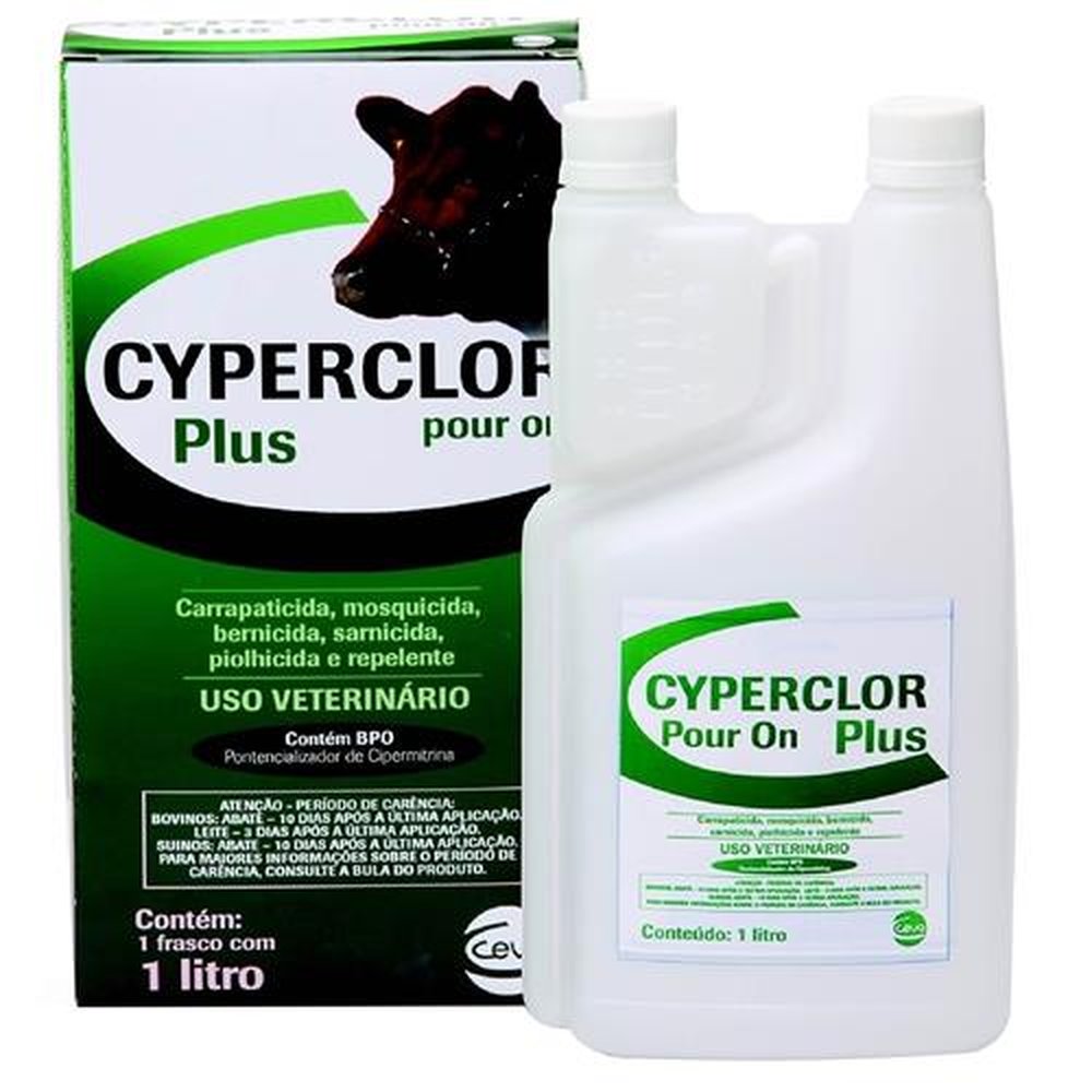 Cyperclor Plus Ceva Inseticida Vet. Pour On 1000ml