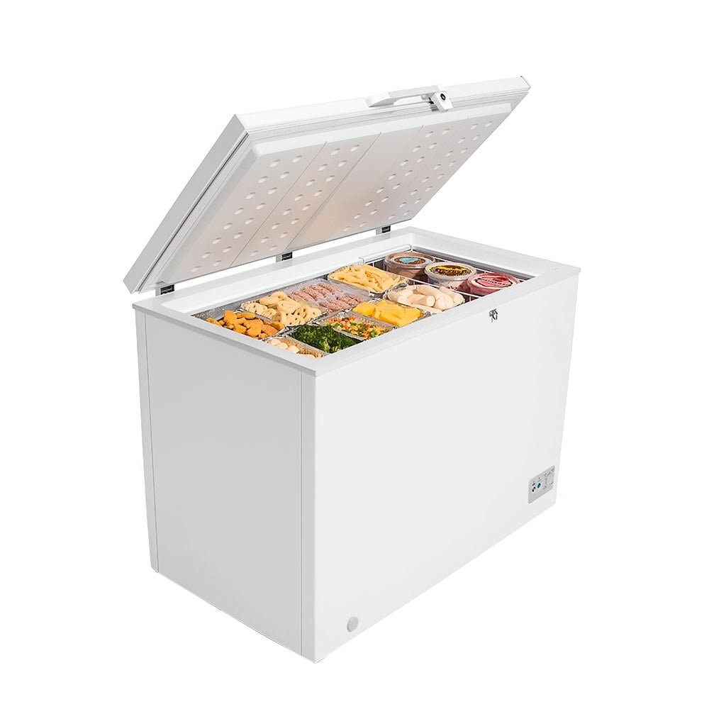 Freezer Horizontal Midea 295 Litros RCFA, Porta Metálica, 1 Tampa, Branco, 110V
