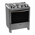 Fogão de Piso Esmaltec 5 Bocas Jade, Mesa de Inox, Acendimento Automático, Inox, Bivolt