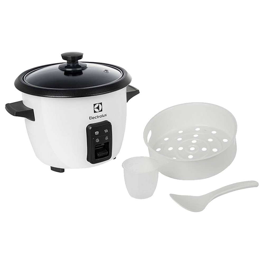 Panela Elétrica de Arroz Electrolux RCB50 - 7 Xícaras, 1,3 Litros, Desligamento Automático, Branca, 110V